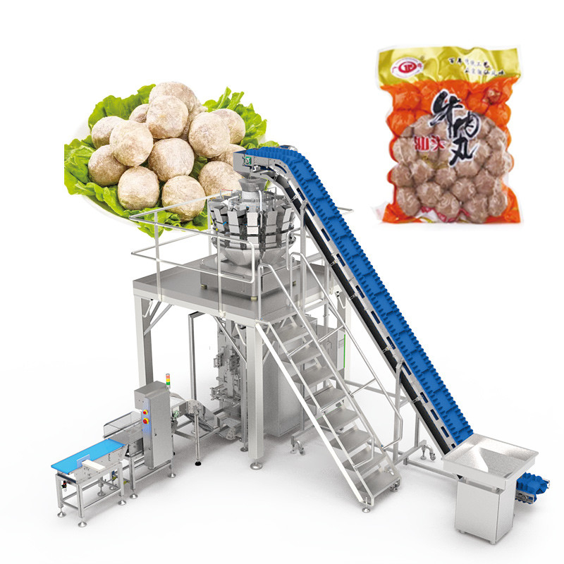 Multihead Weigher Automatic Filling Seal Salad Packing Machine Frozen Fresh Legume Vegetable Packing Machine Untuk Vegan