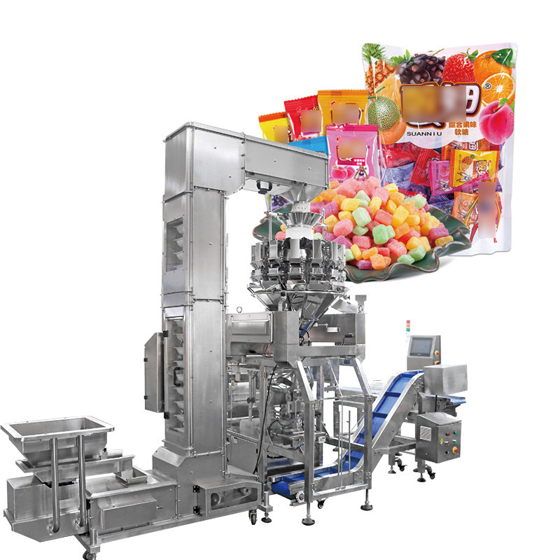 Full Automatic High Speed Nitrogen Vertical Form Fill Seal Bag Snack Food Weighing Puffs Mesin Pengemasan Pellet Makanan