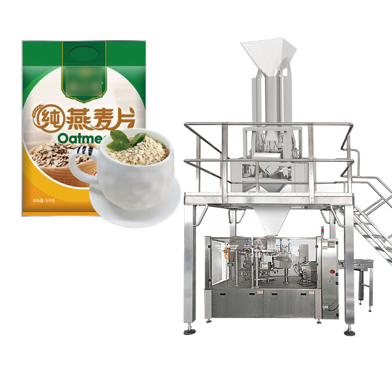 Otomatis Oats Kacang merah Kacang merah 7 Kepala Linear Weigher Grain Dan Cereal kasar Produsen pengemasan kuantitatif