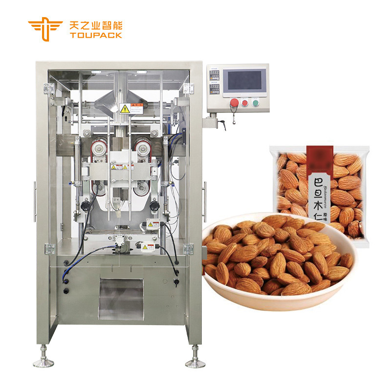 100g 200g 500g Chips kacang Popcorn Mesin Pembungkus Berat Berkecepatan Tinggi