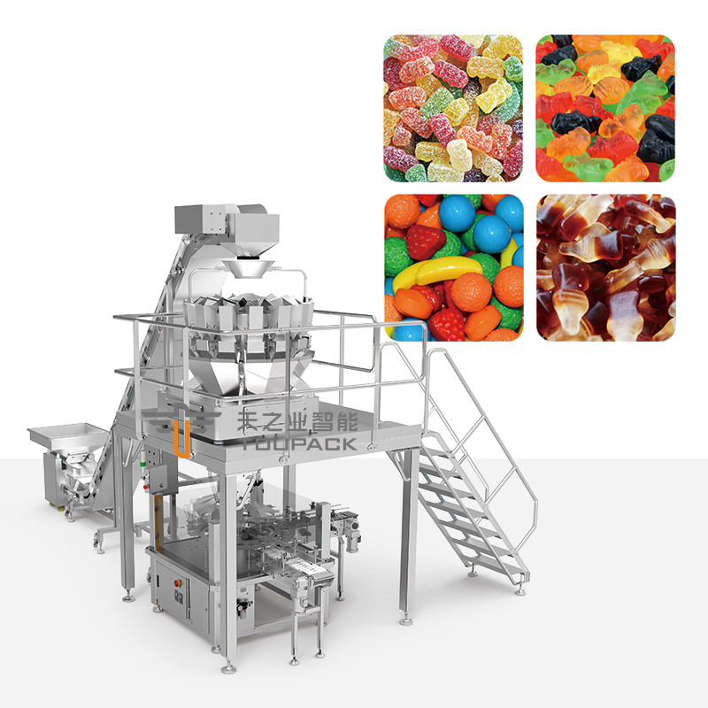 Gummy Candy Botol Mesin Pengisian Popcorn Menghitung Pengisian Packing jar Packing Machine