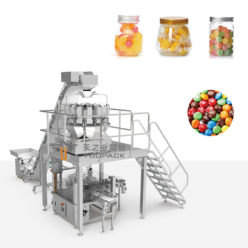Multi Fungsi Jar Otomatis Botol Bisa Koton Jelly Popcorn dan Kacang Puffed Mesin Pengisian Makanan