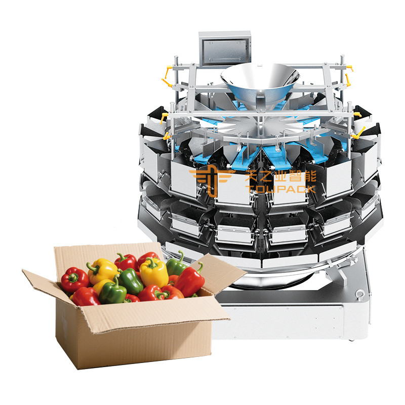 Automatic Fruit Filling Machine Cherry Blueberry Strawberry Orange Green Pepper Tray Box Filling Packaging Machine