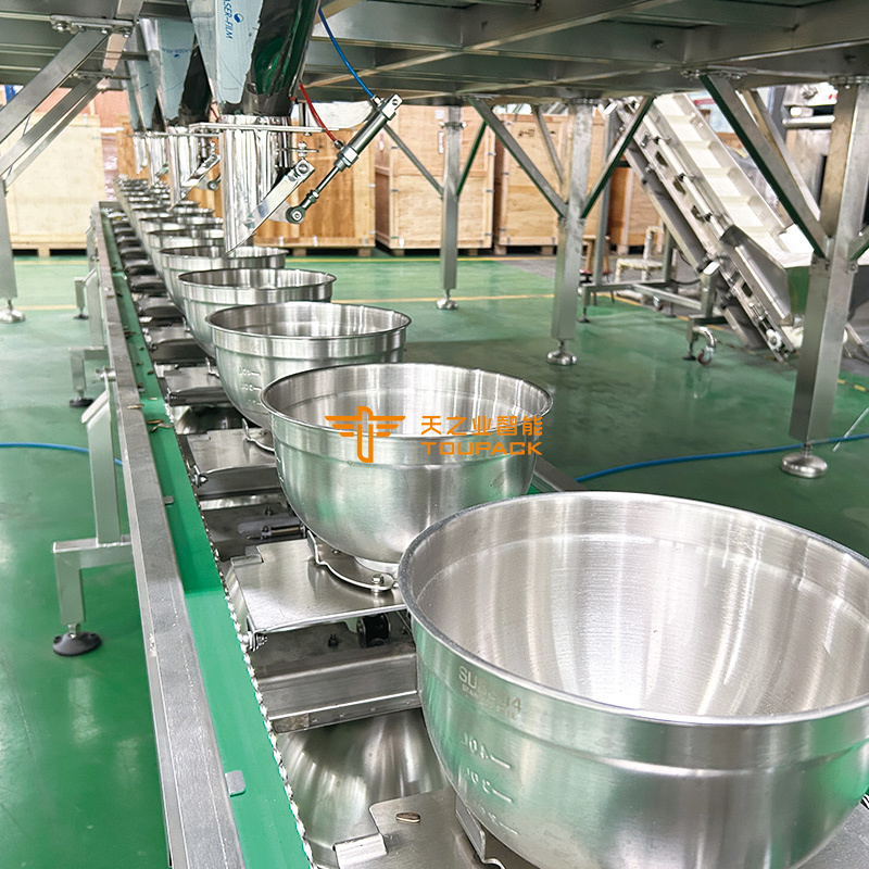 Mesin Conveyor Tipe Mangkuk Lift Tipe Z Baja tahan karat Lift Conveyor Mangkuk miring Untuk daging Makanan beku
