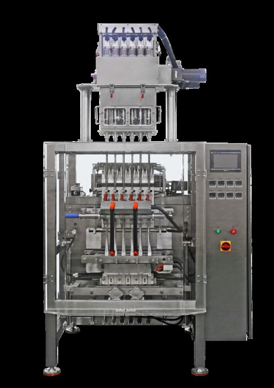Mesin Pengemas Pengisian Penyegelan Otomatis Multi-jalur Kecepatan Tinggi untuk Permen Es Loli, Jus, dan Kantong Cairan Multi-jalur