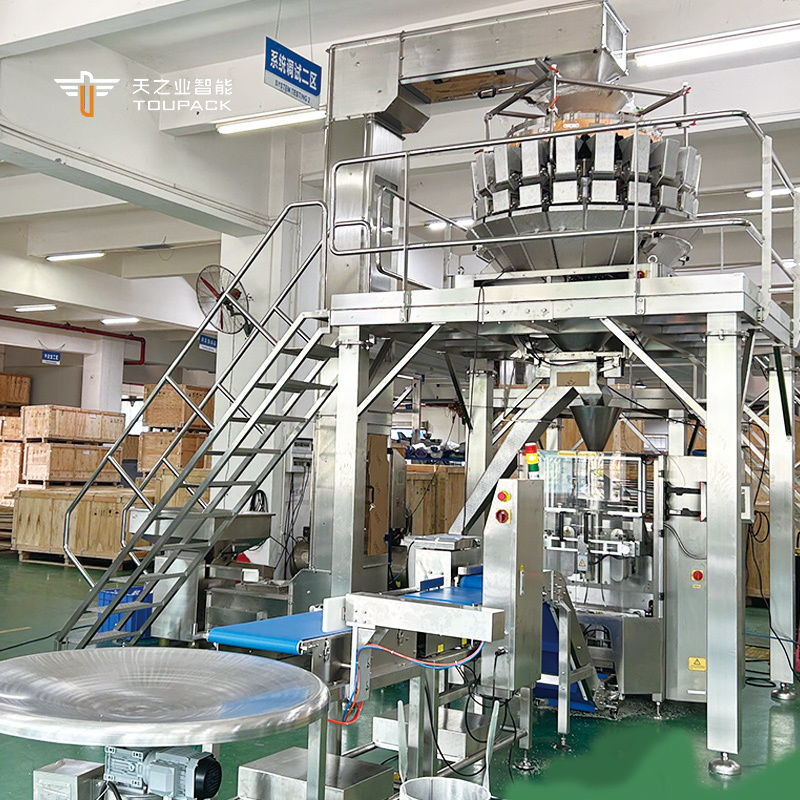 Mesin Pengemasan Kacang Kentang Pistachio Popcorn Corn Flakes Automatic Kacang Kentang Multihead Weigher Packaging Machine