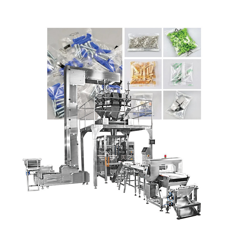Keakuratan Tinggi Otomatis Multi Head Weigher Packing Machine Hardware Bolt Screw Counting Packing Machine
