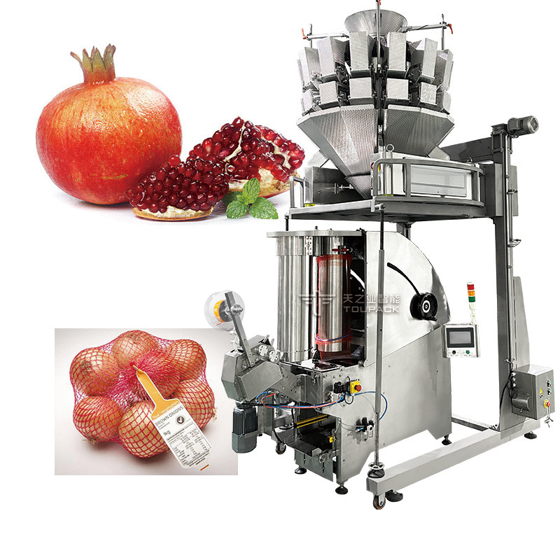 Automatic Weighing Packing Machine with 25-40 BPM Speed 220V Full-automatic Mesh Bag Packing Machine with 1.5 Years Warranty