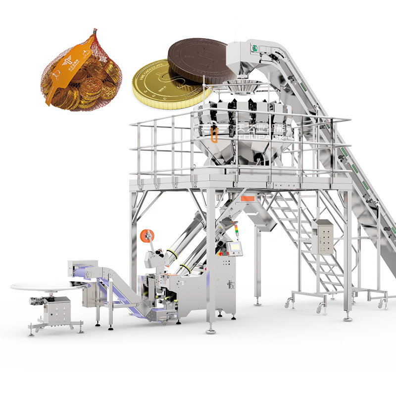 Mesin Kantong Jaring Otomatis Vertikal Berkecepatan Tinggi Karot Tas Jaring Sayuran Baler Pear Mesin Pengemasan Jaring Otomatis