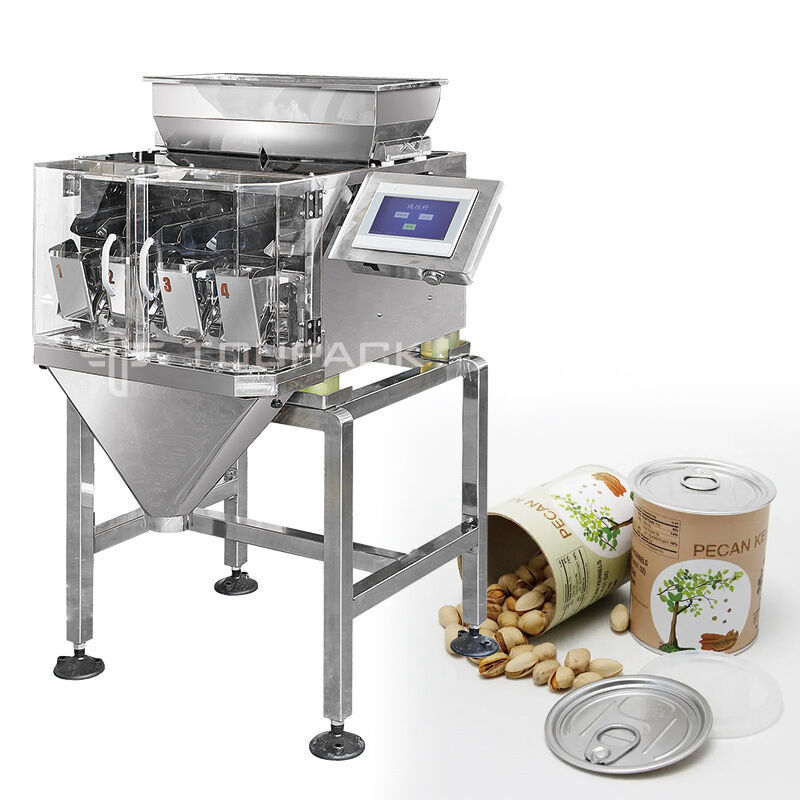 Linear Weigher Packaging Line Otomatis Rice Sugar Salt Bean Packaging Machine Granule Weighing And Packing System Mesin Pengukuran dan Pengemasan