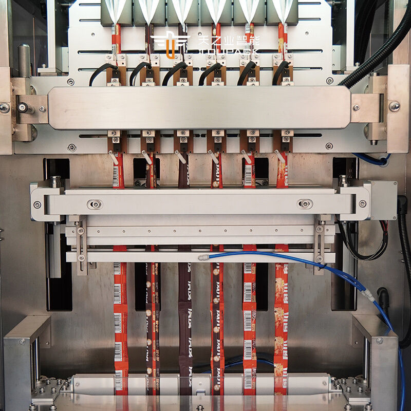 Otomatis Multi Lane 50ml 100ml Sachet Cairan Jus Buah Es Lolly Pop Jelly Stick Strip Sachet Packing Mesin