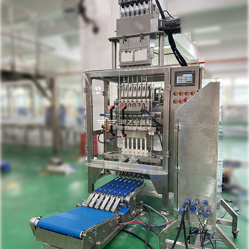Otomatis Multi Lane Powder Stick Sachet Packing Machine Gula Kopi Stick Packing 3 In 1 Kopi Stick Packing Machine Dengan Multi-lane Checkweigher