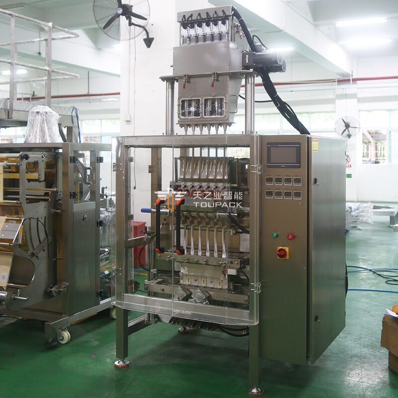 Otomatis Multi Lane Powder Stick Sachet Packing Machine Gula Kopi Stick Packing 3 In 1 Kopi Stick Packing Machine Dengan Multi-lane Checkweigher