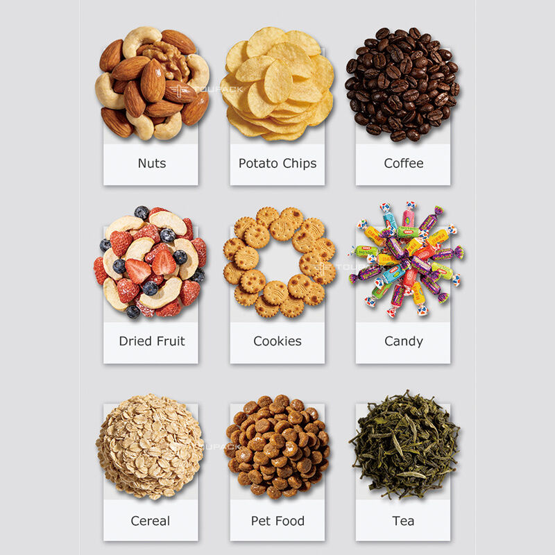 Mesin Penimbang dan Pengepak Otomatis Makanan Ringan untuk Keripik Kacang Permen Granul 5-200g Lini Pengepakan Sensor Digital Berkecepatan Tinggi