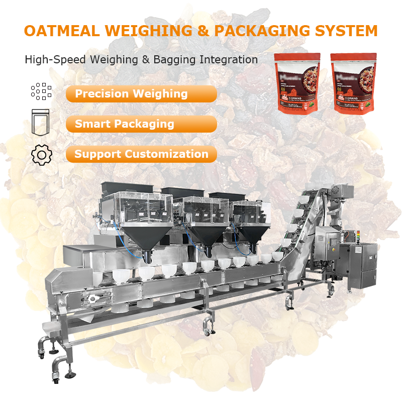 Mesin Pengemas Doypack Food Grade Bersertifikat CE untuk Kacang Makanan Ringan Ritsleting Premade Stand Up Pouch Packing Solusi Pengemasan Butiran Makanan