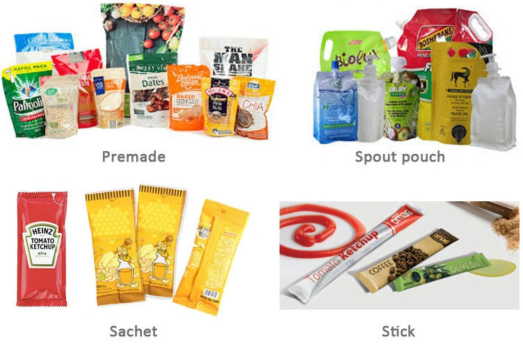 Mesin Pengemas Kantong Premade15 Tas / Min Minyak Kantong Makanan Cair Mengisi Mesin Penyegel Mini Doypacker