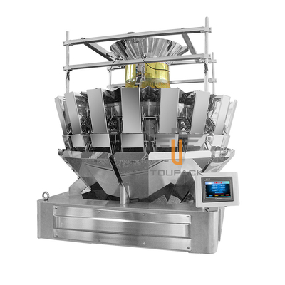 20 Head 1.6L 2.5L Multihead Weigher Untuk QQ Sugar Chocolate Bean Buah Kering