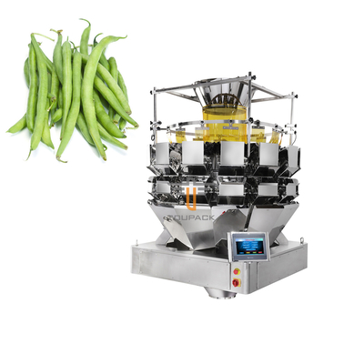 Tembakau Lama Sayuran Buah Segar Multihead Weigher Dan Mesin Packing Vertikal