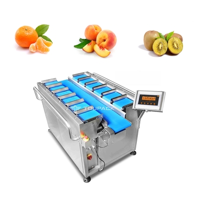 40BPM 10 Kepala 14 Kepala Buah Timbangan Multihead Tangerine Orange Belt Conveyer Beratnya