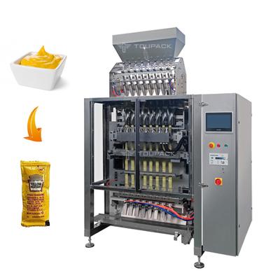 Multi Lanes Liquid Paste Stick Sachet Packing Machine Ketchup Mayones 3/4 Side Sealing Filling Machine