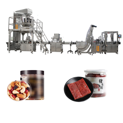Mesin Pengemas Granul Padat Otomatis Multihead Weigher Filling System OEM