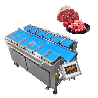 Rotary Vacuum Bag Packaging Machine Beef Cubes Sistem Penimbangan Dan Pengemasan Multihead Weigher