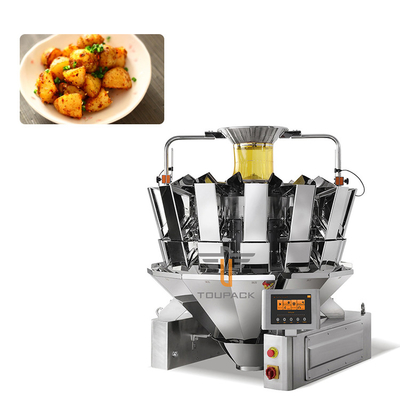 Kupu Kentang Pedas Menimbang Mesin Pengemasan Full Automatic 14 Kepala Hopper Multihead Weigher