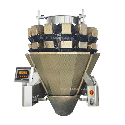 Automatic Screw Feeder Combination Weigher Mengisi Makanan Lemak Daging Emas Hitam Multihead Weigher