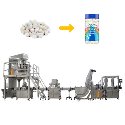 Otomatis Botol Marshmallow Menimbang Penuh Sistem Gummy Bear Menghitung Packing Machine