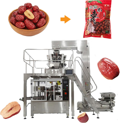 Red Jujube Premade Bag Packing Machine Kecepatan 16-60 Bag / Min