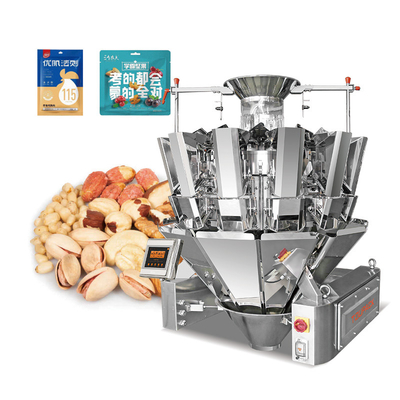 Cookie Multi Head Weigher Granules Packing Machine Mesin Pengemasan Sekunder Mesin Pengemasan Makanan Hewan Peliharaan Mesin Pengisian Dan Pengemasan