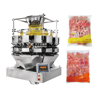 Mesin Pengemasan Sausage Belt Combination Weigher Sausage Multihead Weigher