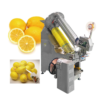 Mesin Pengemasan Kantong Orange Net Bawang Putih Kentang Net Bag Clipper Packer Mesh Bag Sealing Clipping Machine