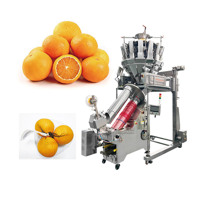 Extra Heavy Duty Caster Fruit Multihead Weigher untuk Net Bag Cutting Bag Mesh Transparan atau Semi-Transparan