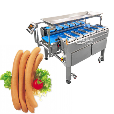 SUS304 Sausage Belt Conveyor Multihead Weigher untuk daging murni