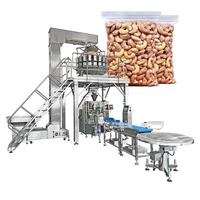 Automatic Electric Multihead Weigher Filler Sealing Machine For Plastic Pouch Packaging Of Dry Fruits Nuts Food High-Accuracy