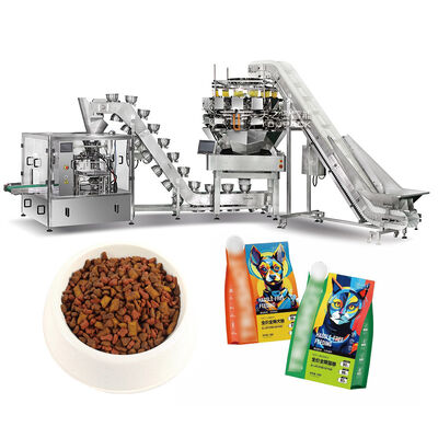 Mesin Pengemas Doypack Food Grade Bersertifikat CE untuk Kacang Makanan Ringan Ritsleting Premade Stand Up Pouch Packing Solusi Pengemasan Butiran Makanan