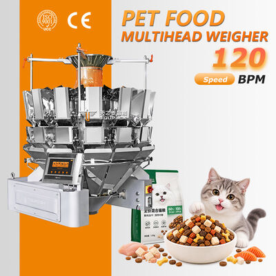 Mesin Penimbang & Pengemas Otomatis Makanan Hewan Kering dengan Penimbang Multihead