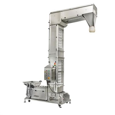 Super Speed ​​Z Type Bucket Chain Elevator SUS304 Food Lifting Conveyor Dapat Disesuaikan