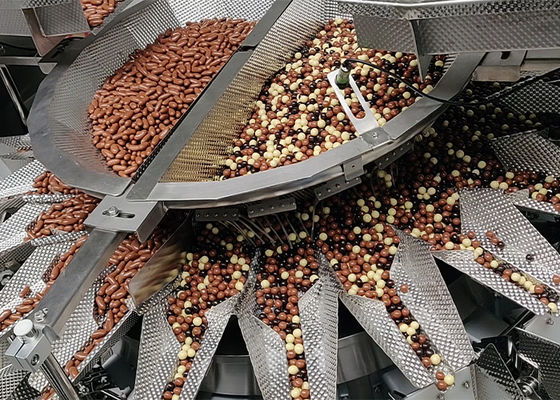 Kacang Mete Blending Multihead Weigher Nuts Biji Bunga Matahari Campuran Buah Kering Mesin Timbang