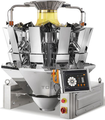 Mesin Grain Multihead Weigher Dengan Kemasan Otomatisasi Layar Sentuh 10 ''