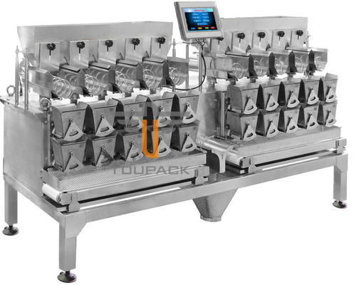 10 Head Screw Feeding Multihead Weigher Untuk Makanan Lengket Segar