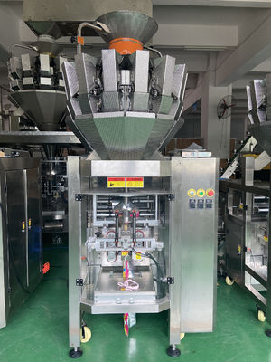 Mesin Segel Isi Bentuk Vertikal Kemasan Otomatisasi Multihead Weigher
