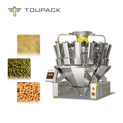 Butiran Multihead Weigher 0.8/1.6L Butiran Multihead Weigher Mesin Multiweight Kacang Piring Polos / Dimple Palte