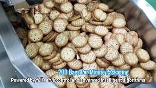 Mesin Pengemas Vertikal Otomatis 200g-1000g untuk Butiran dan Produk Makanan Ringan