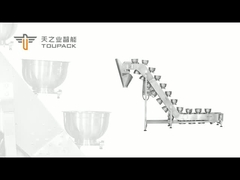 Konveyor Ember Miring Stainless Steel, Elevator Ember untuk Mesin Pengemas