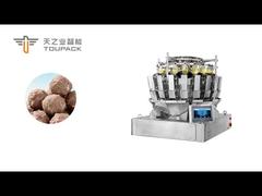 Mesin pengemas Vacuum Meatball Multi-head Weigher dengan Distribusi Material