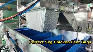Jalur Penimbangan & Pengemasan Otomatis untuk Kaki Ayam (Kantong 5kg)